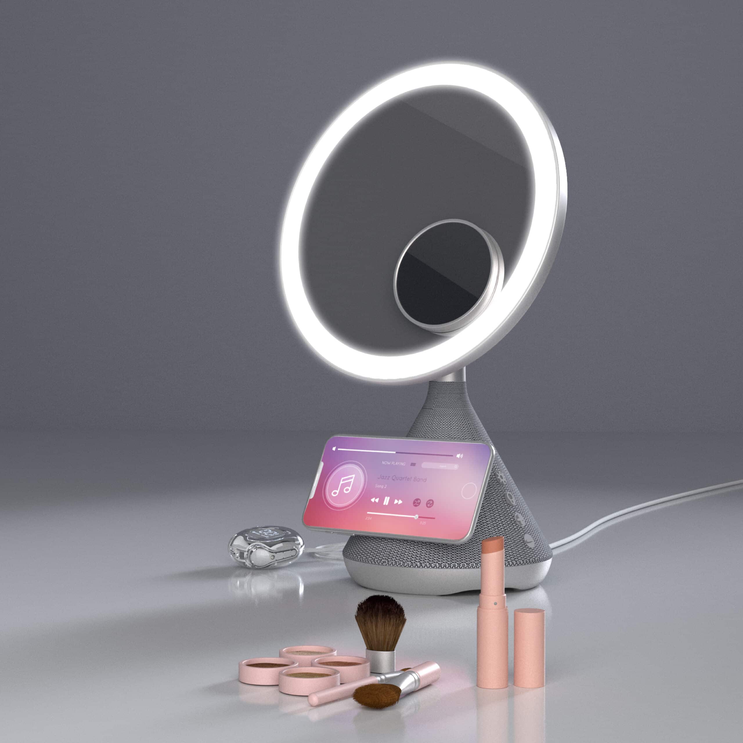 DIVAGLOW VANITY MIRROR WITH WIRELESS CHARGER AND SPEAKER - Image 5